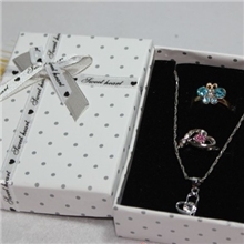 供应批发H0019银白点戒指盒/首饰包装盒/首饰盒/套饰盒