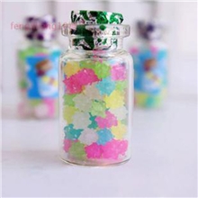 韩国热卖迷你许愿瓶/可爱漂流玻璃瓶/单色幸运星星糖1*42瓶/桶