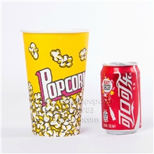 K46中号爆米花桶46OZ爆米花桶圆形爆米花纸桶一次性包材