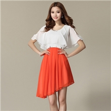 广州服装夏装新款连衣裙荷叶雪纺连衣裙网店代理一件代发女装