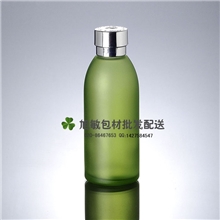 ESG04120ML绿色雅邦玻璃亮银压花电化铝盖纯露瓶包装瓶