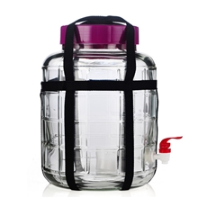 30升大号方格带水龙头泡酒瓶葡萄发酵罐泡酒罐带出气孔