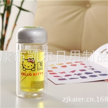 双层耐热礼品玻璃杯直身礼品玻璃杯厂家定制