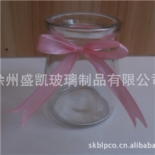 【徐州盛凯玻璃制品】供应小布丁玻璃奶瓶甜品店专用布丁玻璃瓶