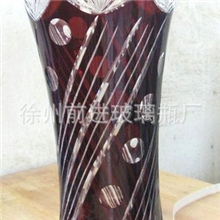 徐州前进批发经销各种高档精致立式吹制玻璃花瓶工艺品