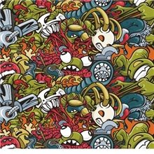 嘉斯特新款汽车涂鸦贴膜导气槽涂鸦改色膜车身涂鸦1.5M*10M一卷