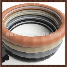 汽车用品头层牛皮真皮汽车把套手形无压花真皮方向盘套厂家直销