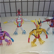 手工机器人韩版日版礼品,铝线铁艺,义乌小商品,DIY益智,彩色铝线