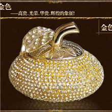 DAD高档车载摆件镶钻苹果时尚创意车内摆饰汽车苹果香水座