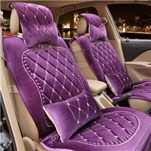 欧式布艺刺绣宫廷风可爱女性汽车坐垫四季新款全包围冬季毛绒座垫