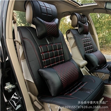 2013畅销新款高级丹尼皮刺绣四季汽车坐垫真皮汽车座套厂家批发
