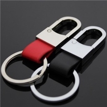 广告商务小礼品创意实用男士金属汽车腰挂扣真皮钥匙扣圈挂件链