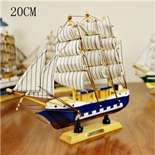 20CM地中海帆船，老师学生礼品木质工艺品，家居艺术品摆件0153