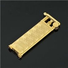 MRSMOKE火石棉油打火机金色超薄壁虎漫步打火机批发