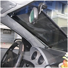 58x125cm伸缩遮阳挡拉杆太阳挡汽车遮阳帘汽车隔热帘卷帘卷轴