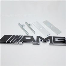 奔驰改装车标奔驰改装AMG中网标金属中网标卡扣式