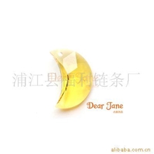 供应水晶玻璃月亮球珠尖珠扁珠