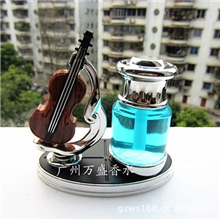 音乐世家小提琴香水座创意汽车内饰香水座摆设品