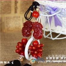 新款汽车挂件天然玛瑙双貔貅车载挂饰车用挂件聚财纳福正品