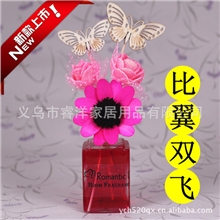 浪漫一生新款比翼双飞无火香薰藤枝花座空气清新剂熏香挥发60ML