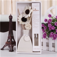 礼品朗芬无火香薰太阳花藤条挥发套装精油挥发礼盒陶瓷熏香摆件