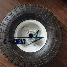 10寸充气轮、3.50-4充气轮、工具车轮子、手推车车轮、中型车轮