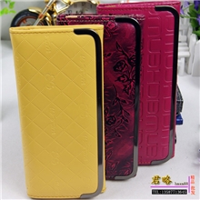 179金属边压花女士折叠长钱夹新款时尚潮流女士专用钱包精品店