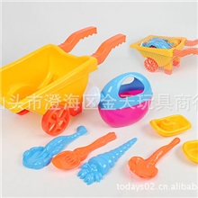 供应8件庄沙滩车手推车花洒沙滩工具沙滩玩具夏日玩具