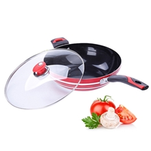 厂家批发跑江湖炒锅无油烟不粘复底铝锅厨房锅具电磁煤气通用