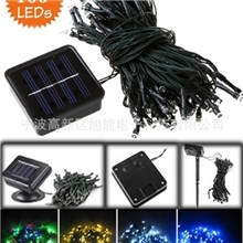 光控100LED太阳能灯串节日彩灯LED灯串庭院灯圣诞灯花园