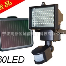 出口60LED太阳能红外线人体感应灯泛光灯路灯过道灯别墅灯