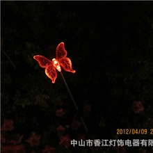 太阳能灯、太阳能LED蝴蝶灯、花园灯、发光七彩蝴蝶