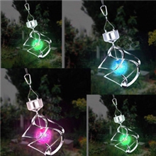 [厂家直销]七彩太阳能风转灯太阳能挂灯太阳能LED变色灯