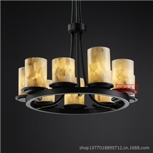 云石吊灯客厅卧室灯欧式古典铁艺蜡烛灯餐厅灯可接工程80071/9
