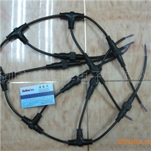 供应澳华T型三通防水电源线，防水插座插头，防水插头连接器