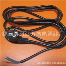 大国标三插电源线3m国标开尾上锡电源线3*1.0平方国标三插单头