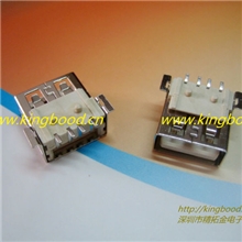 A母全贴片无卷边USB贴片母座USB180度USB2.0连接器a母USB