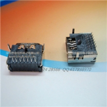 HDMI母座90度两排针Hdmi母座19pinHdmi连接器端子Hdmi母座