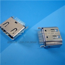 HDMI母座夹板式镀金Hdmi连接器Hdmi母座连接器Hdmi19p母座
