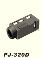 供应3.5贴片耳机插座音频插座PJ-320D4脚贴片耳机插座3+1贴片