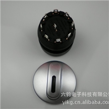 LIUKG黑色圆形大电流旋转开关，MFR01多脚位大电流旋钮开关