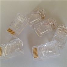 厂家直销超五类RJ45水晶头镀金8P8C网络水晶头（含运费）