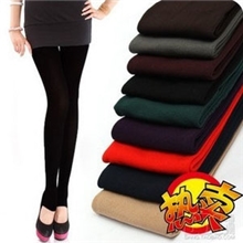 打底裤批发厂家直批女秋冬拉绒裤韩版显瘦拉毛九分裤踩脚裤