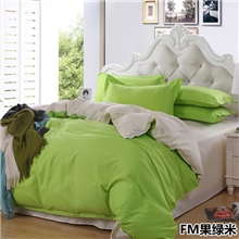 学生床上用品四件套素色双拼纯色四件套床单款不掉色不起球