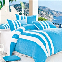 【优质】13年秋冬新款床上用品厂家直销双拼水晶绒温暖四件套