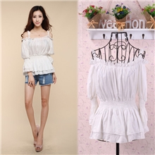 到货8.20一件代发加盟抢!2013日韩女装原单一字领娃娃衫上衣T恤