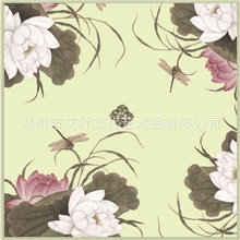 传世名画艺术方巾《出水芙蓉图》