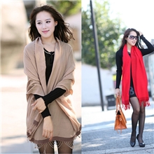 2013外贸高档新款羊绒披肩围巾大牌女秋冬季纯色韩国围巾厂家批发