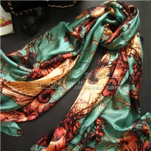 欧美2013外贸春秋纯真丝大丝巾桑蚕丝防晒超薄超大披肩围巾两用