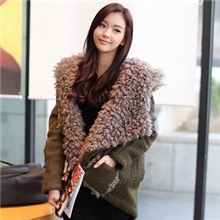 淘宝代理Clicknfunny冬季新款翻领棉外套WJ17336韩国正品女装批发